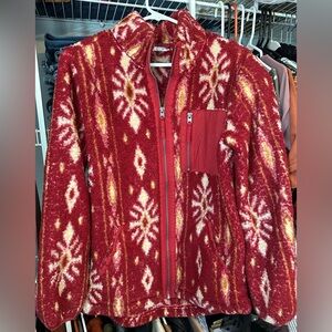 Maurices teddy jacket  
Soft, wooly, size Small
Red color  
Like-new condition